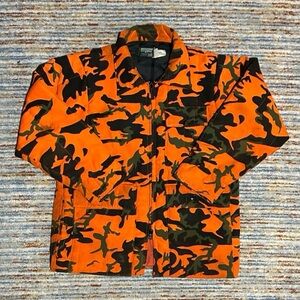 Orange and Black Camouflage Jacket